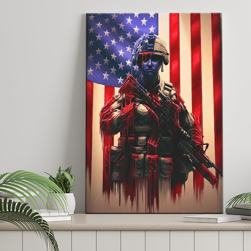 A Veterans Prayer God Bless The Usa Canvas Prints Wall Art - Painting Canvas, Wall Decor, For Sale, Home Decor