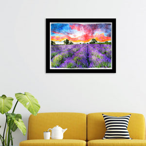 A Field Of Lavender Framed Wall Art - Framed Prints, Art Prints, Print for Sale, Painting Prints