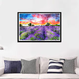 A Field Of Lavender Framed Wall Art - Framed Prints, Art Prints, Print for Sale, Painting Prints