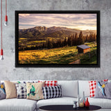 A view of The Tatra Mountains and Zakopane in summer Poland Framed Canvas Prints Wall Art - Painting Canvas, Wall Decor, Home Decor
