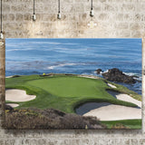 A view of hole 7 at Pebble Beach golf links Canvas Prints Wall Art - Painting Canvas, Wall Decor, Home Decor, Prints for Sale