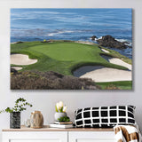 A view of hole 7 at Pebble Beach golf links Canvas Prints Wall Art - Painting Canvas, Wall Decor, Home Decor, Prints for Sale
