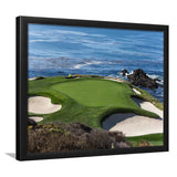 A view of hole 7 at Pebble Beach golf links Framed Art Prints Wall Decor - Painting Art, Wall Art, Home Decor