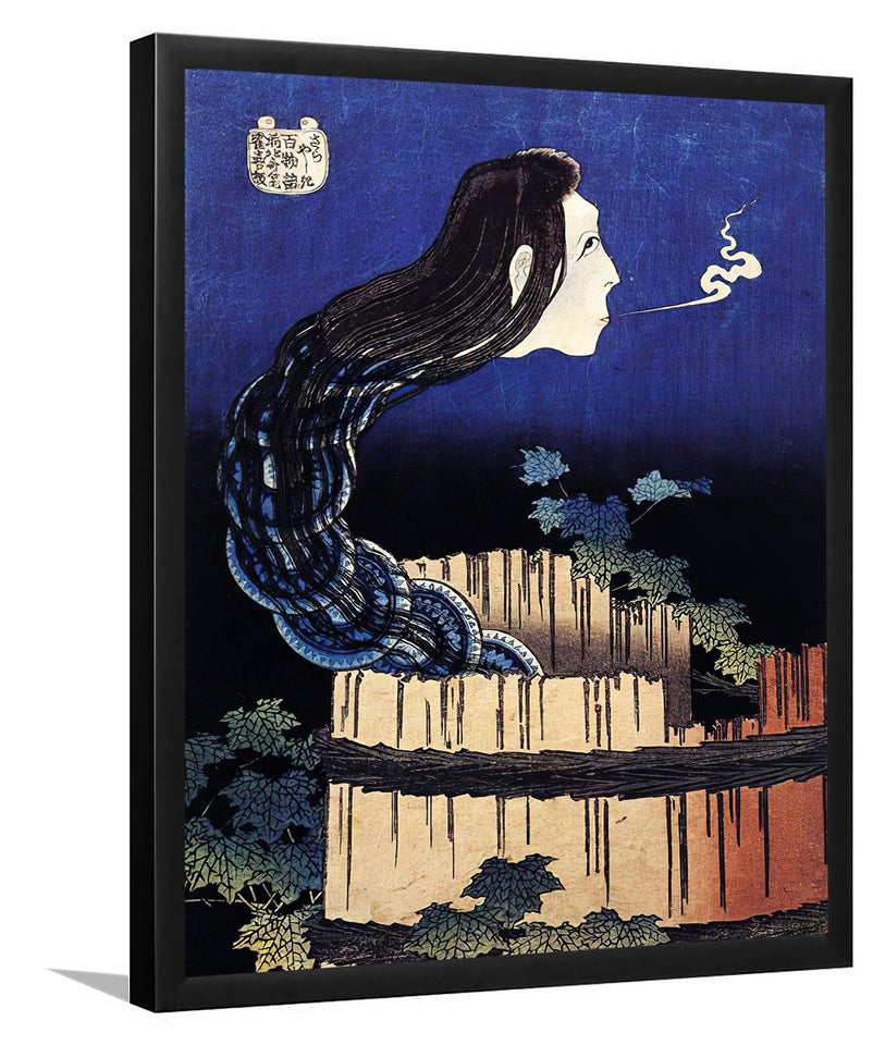 A woman ghost appeared from a well - Katsushika Hokusai - Art Print, Frame Art, Painting Art