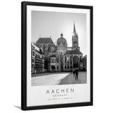 Aachen Germany Black And White Art Framed Art Prints Wall Art Decor, Framed Picture
