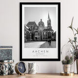 Aachen Germany Black And White Art Framed Art Prints Wall Art Decor, Framed Picture