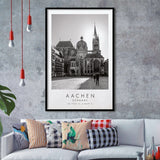 Aachen Germany Black And White Art Framed Art Prints Wall Art Decor, Framed Picture