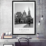 Aachen Germany Black And White Art Framed Art Prints Wall Art Decor, Framed Picture