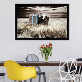 Abandoned Tractor Canvas Wall Art - Canvas Print, Framed Canvas, Painting Canvas