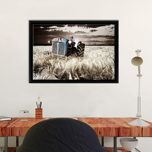 Abandoned Tractor Canvas Wall Art - Canvas Print, Framed Canvas, Painting Canvas