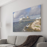 Abc Islands Curacao Willemstad Cruise Ship Docked At Fort Riffart Cruise Terminal Canvas Wall Art - Canvas Prints, Prints For Sale, Painting Canvas