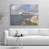 Abc Islands Curacao Willemstad Cruise Ship Docked At Fort Riffart Cruise Terminal Canvas Wall Art - Canvas Prints, Prints For Sale, Painting Canvas