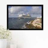 A Steamboat Sailing By An Iceberg By Ivan Aivazovsky Framed Canvas Prints Wall Art - Painting Canvas, Wall Decor, For Sale