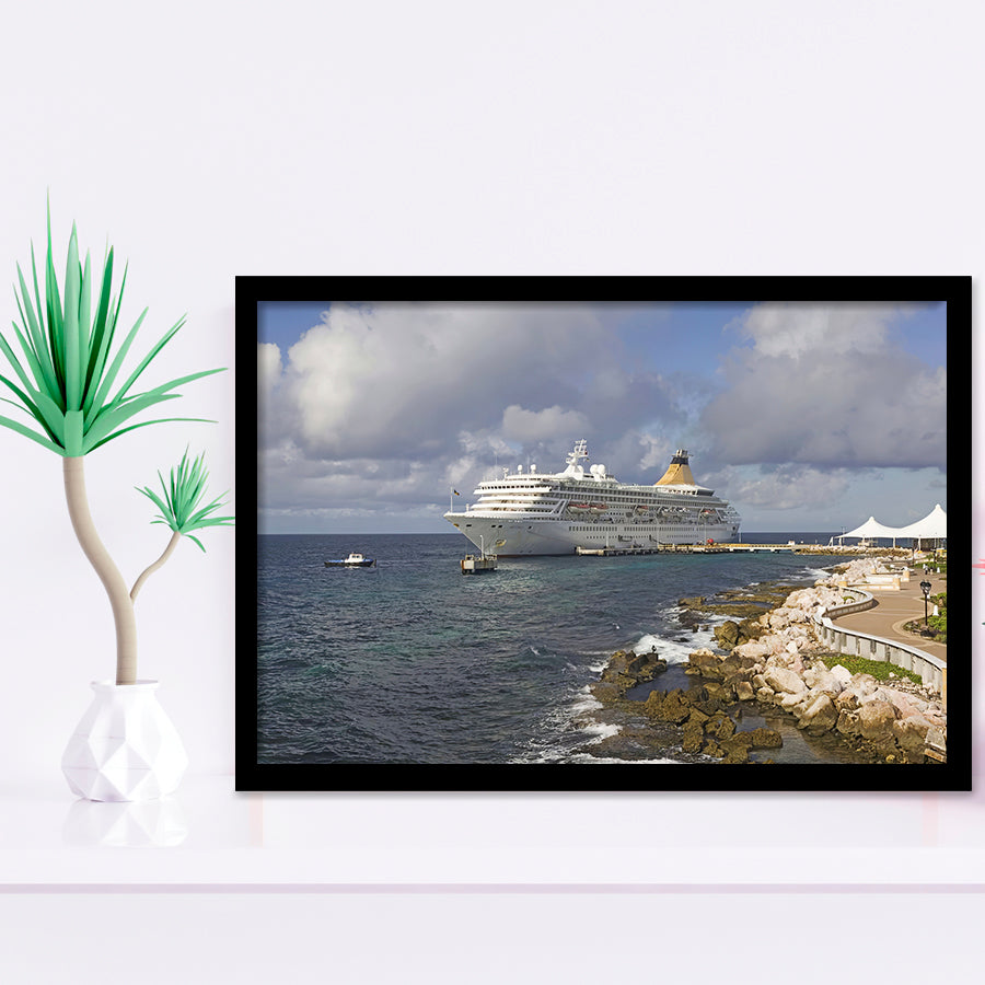 Abc Islands Curacao Willemstad Cruise Ship Framed Art Prints Wall Decor - Painting Art, Framed Picture, Home Decor, For Sale