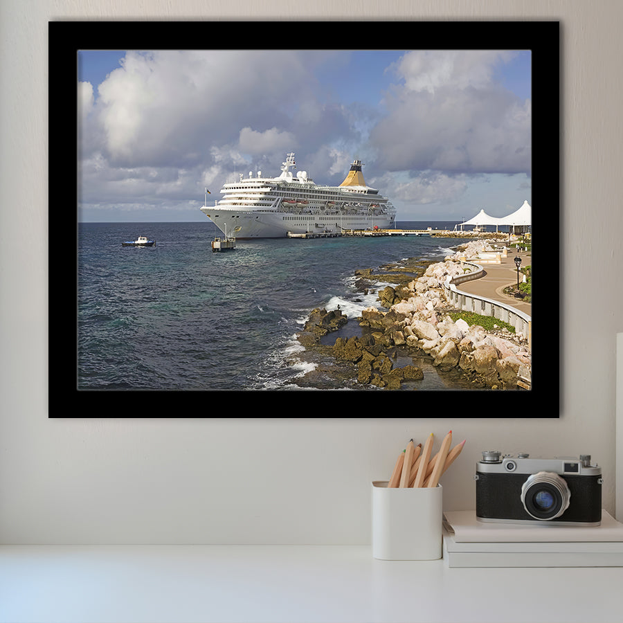 Abc Islands Curacao Willemstad Cruise Ship Framed Art Prints Wall Decor - Painting Art, Framed Picture, Home Decor, For Sale