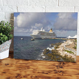 Abc Islands Curacao Willemstad Cruise Ship Docked At Fort Riffart Cruise Terminal Canvas Wall Art - Canvas Prints, Prints For Sale, Painting Canvas