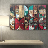 Abstract African Mask Colorful Canvas Prints Wall Art Decor - Painting Canvas,Home Decor, Ready to Hang