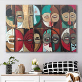 Abstract African Mask Colorful Canvas Prints Wall Art Decor - Painting Canvas,Home Decor, Ready to Hang