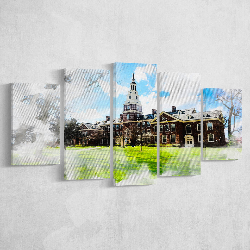 Abstract Berea College Painting 5 Pieces Canvas Prints Wall Art Decor - Painting Canvas, Mixed Canvas, Multi Panels