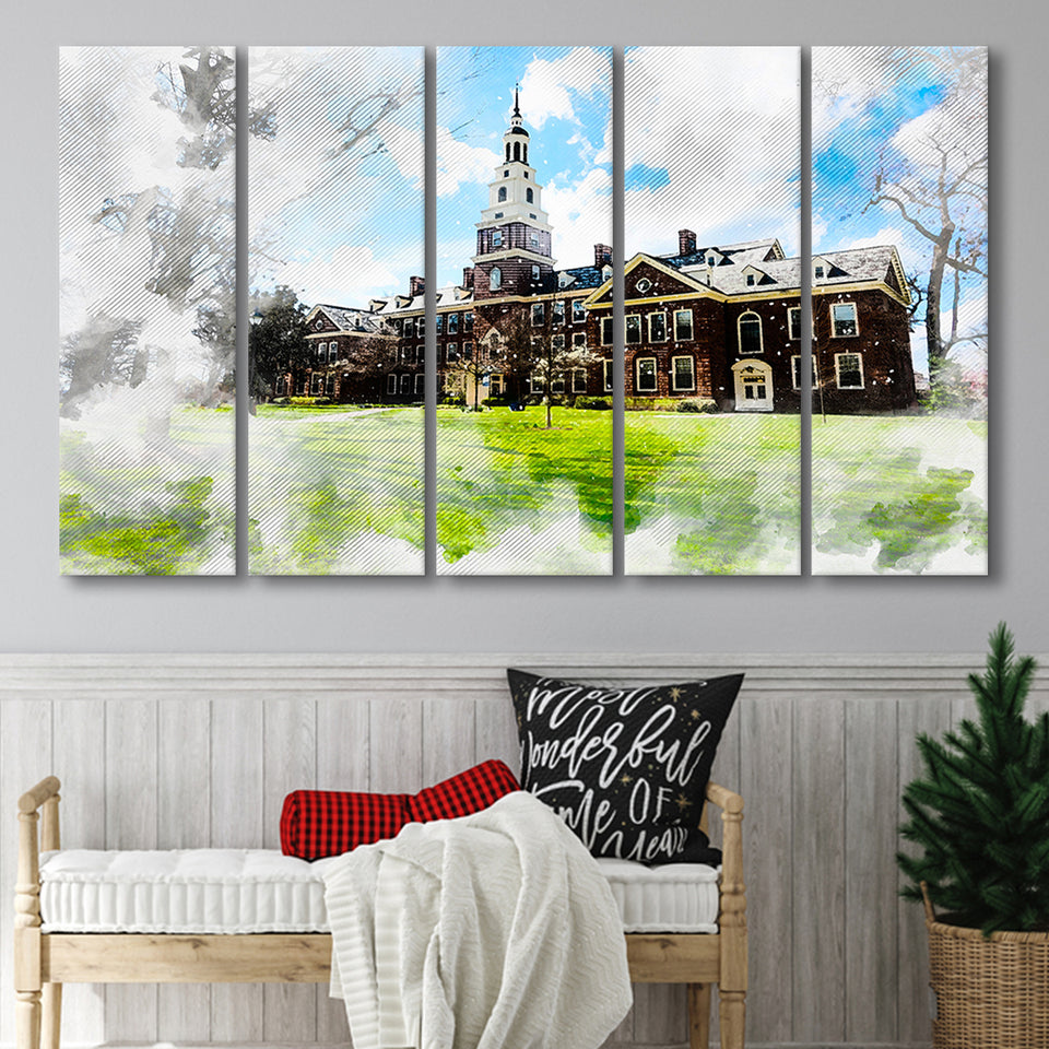 Abstract Berea College Painting 5 Piece B Canvas Prints Wall Art Decor, Multi Panels,Large Canvas, Home Decor