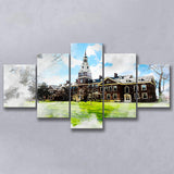Abstract Berea College Painting 5 Pieces Canvas Prints Wall Art Decor - Painting Canvas, Mixed Canvas, Multi Panels