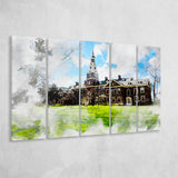 Abstract Berea College Painting 5 Piece B Canvas Prints Wall Art Decor, Multi Panels,Large Canvas, Home Decor