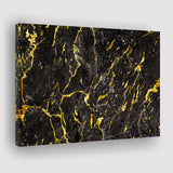 Abstract Black Marble Ink Painted Gold, Abstract Painting Canvas Prints Wall Art Decor - Painting Canvas, Ready to hang