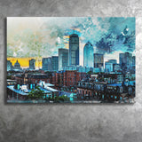Abstract Boston Canvas Prints Wall Art Decor - Painting Canvas, Art Print, Home Decor, Ready to Hang