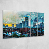 Abstract Boston 5 Piece B Canvas Prints Wall Art Decor, Multi Panels,Large Canvas, Home Decor