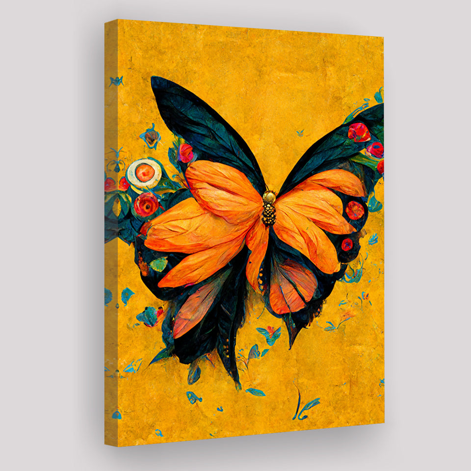 Abstract Butterfliesart Oil Painting Artwork Print Canvas Prints Wall Art - Painting Canvas, Wall Decor, Home Decor