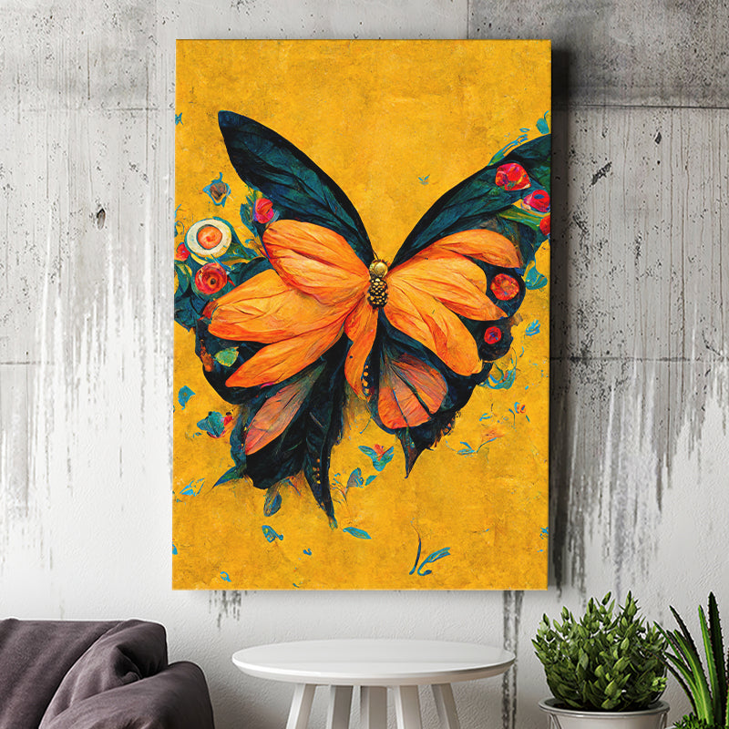 Abstract Butterfliesart Oil Painting Artwork Print Canvas Prints Wall Art - Painting Canvas, Wall Decor, Home Decor