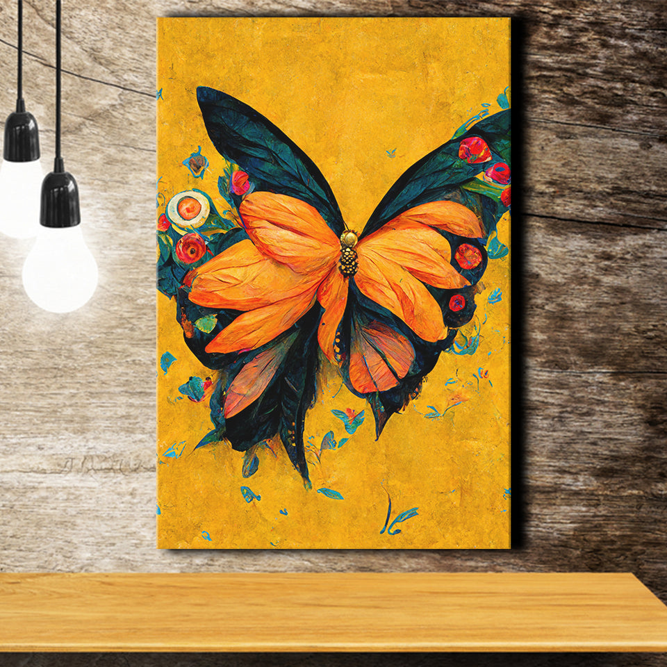 Abstract Butterfliesart Oil Painting Artwork Print Canvas Prints Wall Art - Painting Canvas, Wall Decor, Home Decor