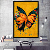 Abstract Butterfliesart Oil Painting Artwork Print Framed Art Print Wall Decor - Painting Art, Framed Picture, Home Decor