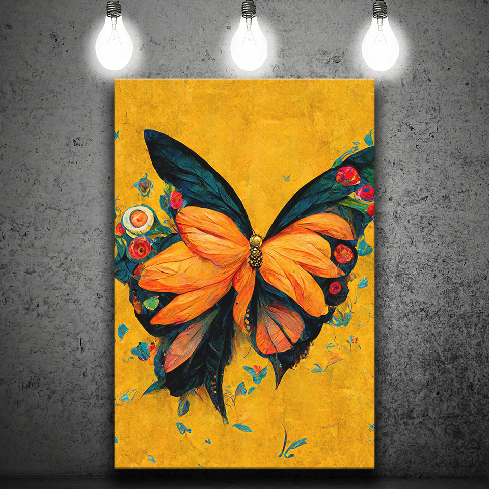 Abstract Butterfliesart Oil Painting Artwork Print Canvas Prints Wall Art - Painting Canvas, Wall Decor, Home Decor