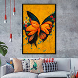 Abstract Butterfliesart Oil Painting Artwork Print Framed Art Print Wall Decor - Painting Art, Framed Picture, Home Decor