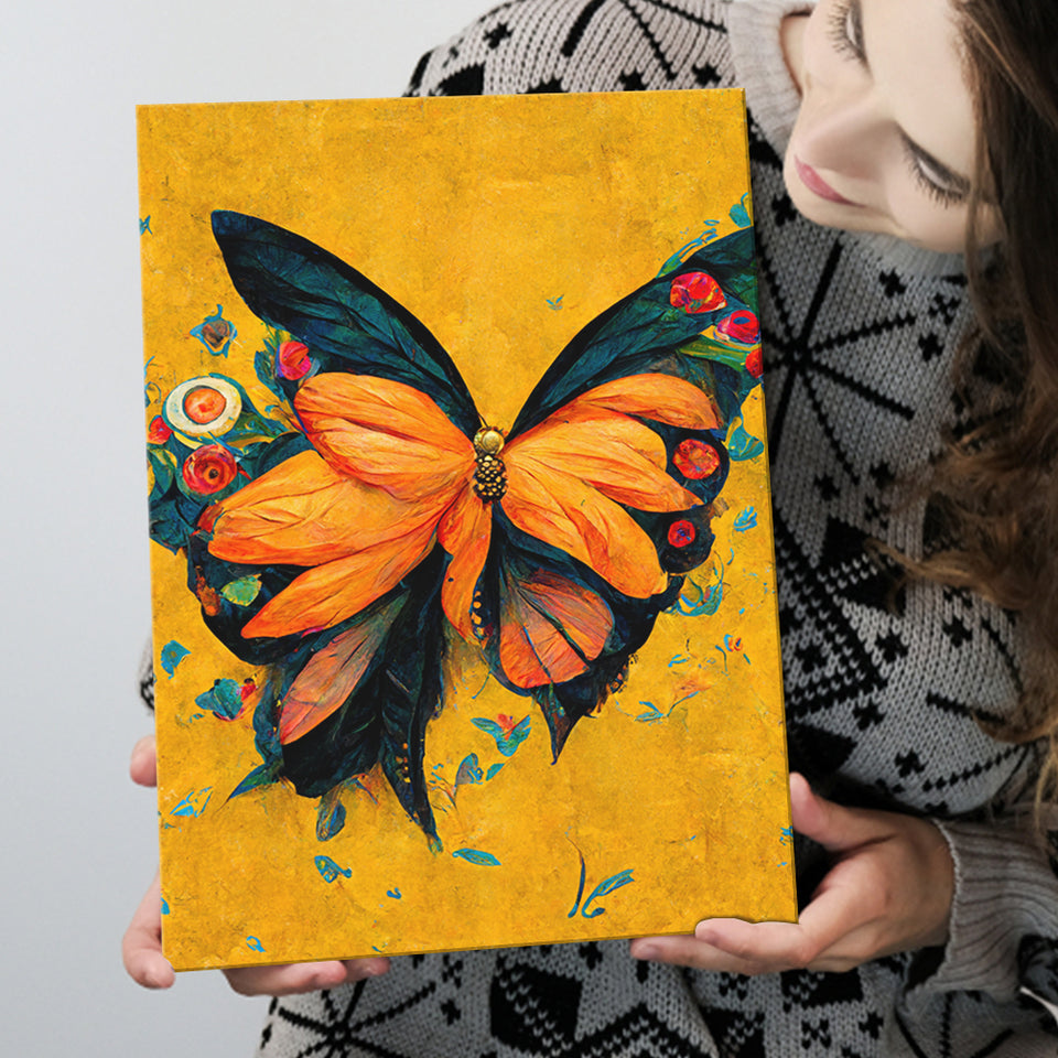 Abstract Butterfliesart Oil Painting Artwork Print Canvas Prints Wall Art - Painting Canvas, Wall Decor, Home Decor