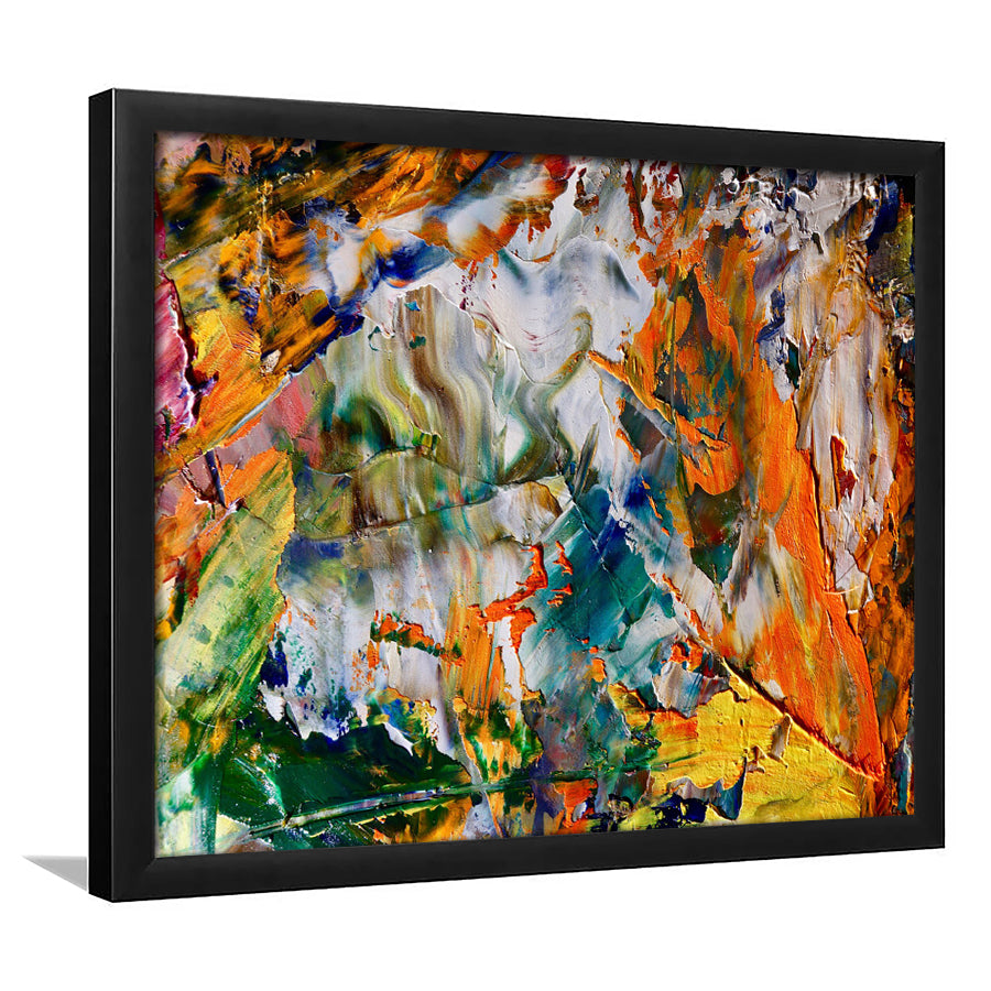 Abstract Canvas Art, Colorful Abstract Oil Painting Framed Art Prints Wall Decor, Framed Picture, Large Art Prints