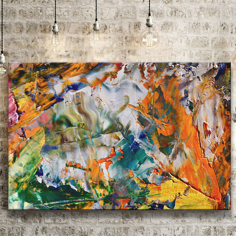 Abstract Canvas Art, Colorful Abstract Oil Painting Canvas Prints Wall Art, Home Living Room Decor, Large Canvas