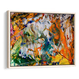 Abstract Canvas Art, Colorful Abstract Oil Painting Framed Canvas Prints Wall Art, Floating Frame, Large Canvas Home Decor