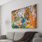 Abstract Canvas Art, Colorful Abstract Oil Painting Canvas Prints Wall Art, Home Living Room Decor, Large Canvas