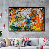 Abstract Canvas Art, Colorful Abstract Oil Painting Framed Art Prints Wall Decor, Framed Picture, Large Art Prints