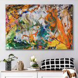 Abstract Canvas Art, Colorful Abstract Oil Painting Canvas Prints Wall Art, Home Living Room Decor, Large Canvas