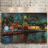 Abstract Cincinnati Canvas Prints Wall Art Decor - Painting Canvas, Art Print, Home Decor, Ready to Hang