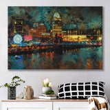 Abstract Cincinnati Canvas Prints Wall Art Decor - Painting Canvas, Art Print, Home Decor, Ready to Hang