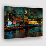 Abstract Cincinnati Canvas Prints Wall Art Decor - Painting Canvas, Art Print, Home Decor, Ready to Hang