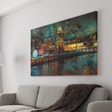 Abstract Cincinnati Canvas Prints Wall Art Decor - Painting Canvas, Art Print, Home Decor, Ready to Hang