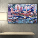 Abstract Cleveland Canvas Prints Wall Art Decor - Painting Canvas, Art Print, Home Decor, Ready to Hang