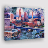 Abstract Cleveland Canvas Prints Wall Art Decor - Painting Canvas, Art Print, Home Decor, Ready to Hang