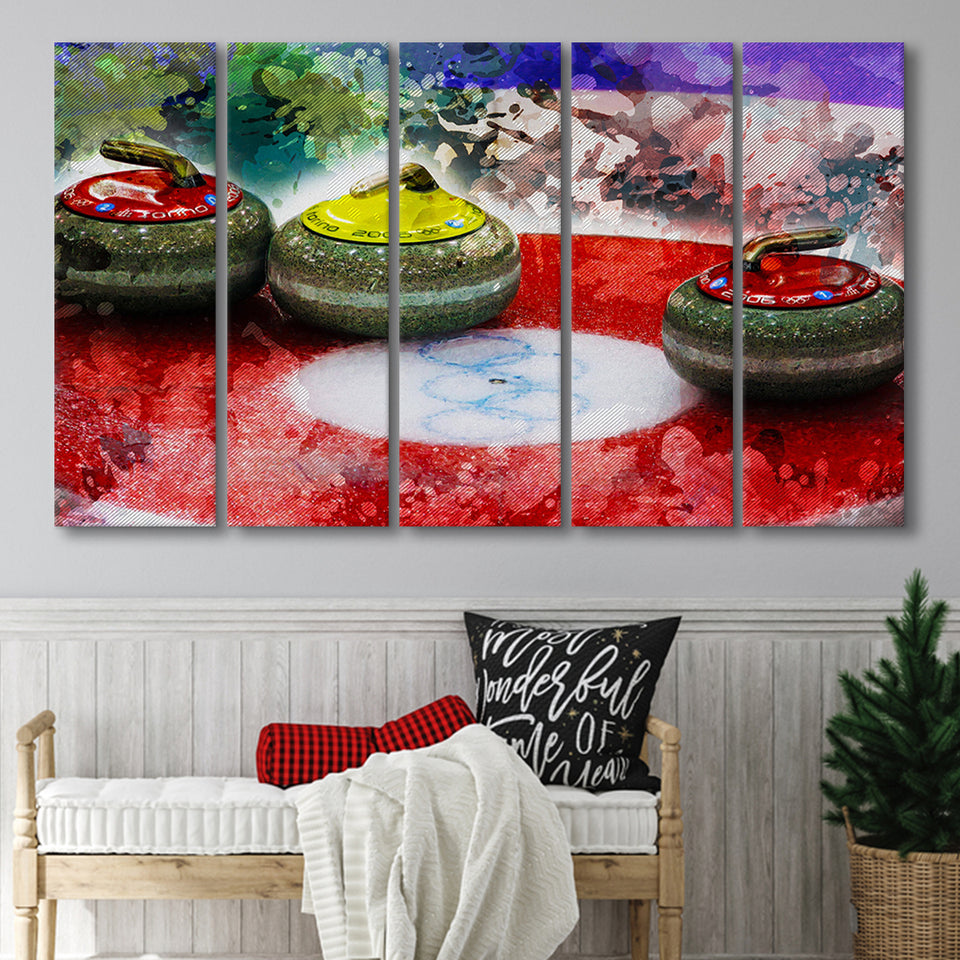 Abstract Curling 5 Piece B Canvas Prints Wall Art Decor, Multi Panels,Large Canvas, Home Decor