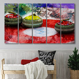 Abstract Curling 5 Piece B Canvas Prints Wall Art Decor, Multi Panels,Large Canvas, Home Decor